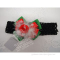Christmas Baby Flower Crochet Elastic Headband